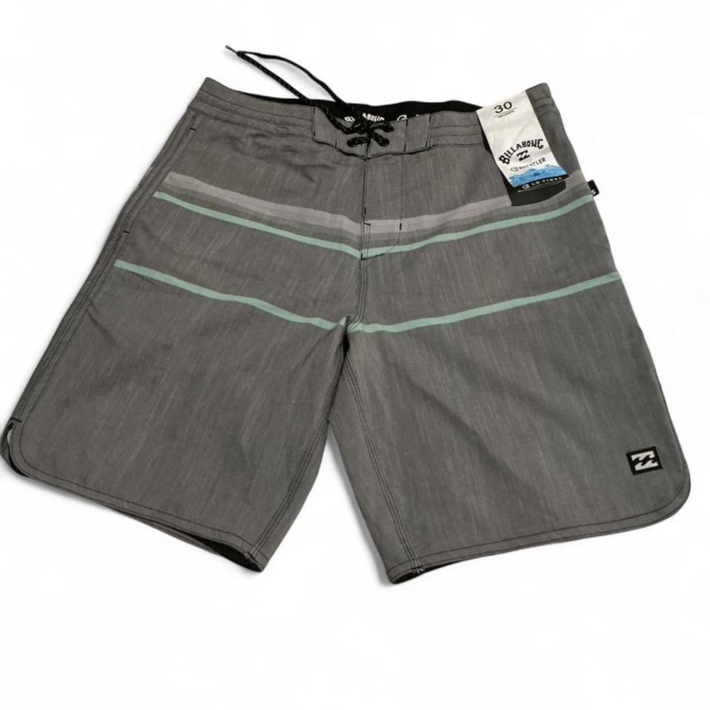 Billabong 73 Spinner Lo Tide‎ Boardshorts Mens 30 Grey Mint NEW Recycler Swim